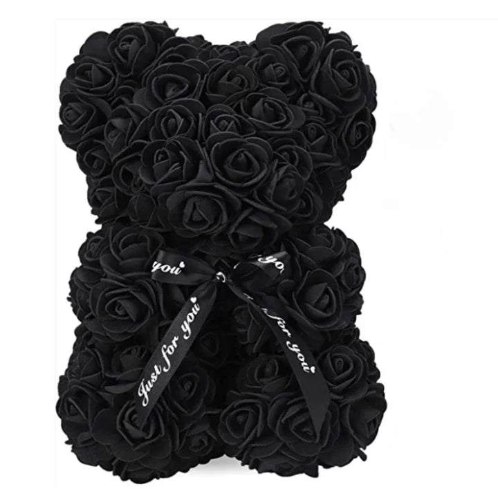 Luxury Rose Teddy Bear – Handmade Foam Rose Gift