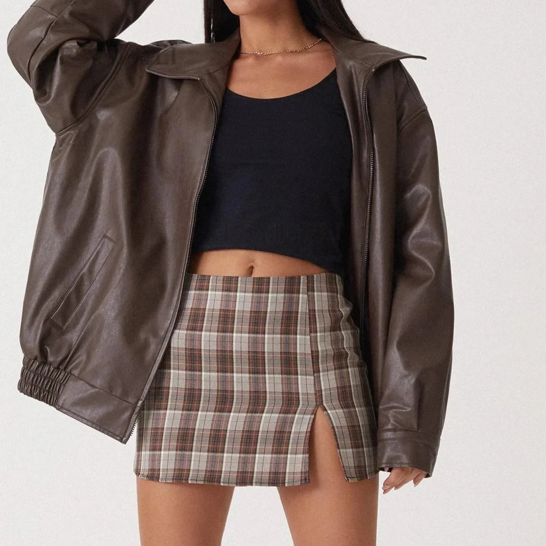 Carolina Oversized Leather Jacket