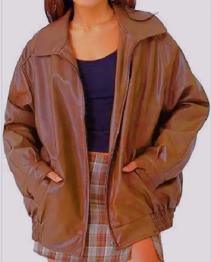 Carolina Oversized Leather Jacket