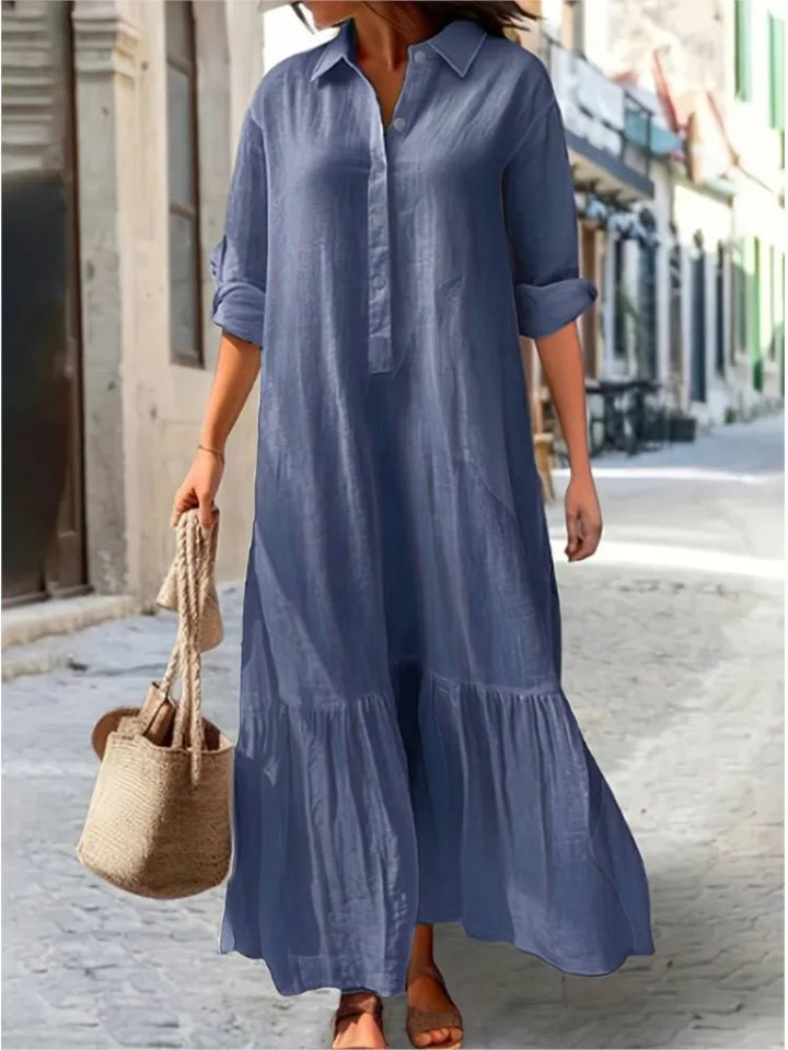 Marlowe Tiered Shirt Maxi Dress