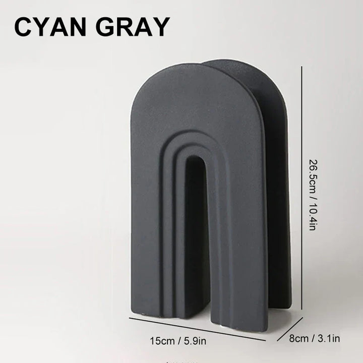 ArchForm Dual-Tone Ceramic Vase – Nordic-Inspired Minimalist Sculpture