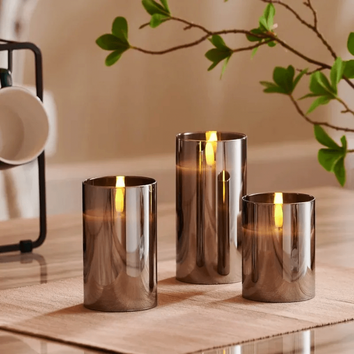 LED Flameless Candles – Glass Design with Realistic Flicker