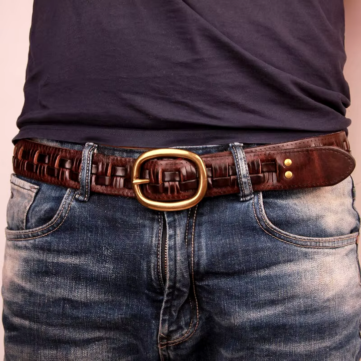 Lisbon Woven Leather Belt