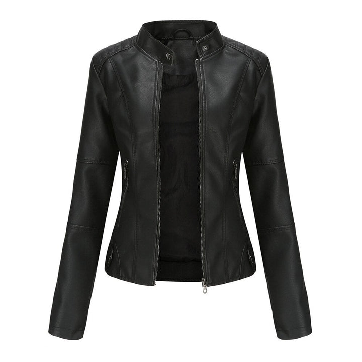 Verona Leather Jacket with Mandarin Collar
