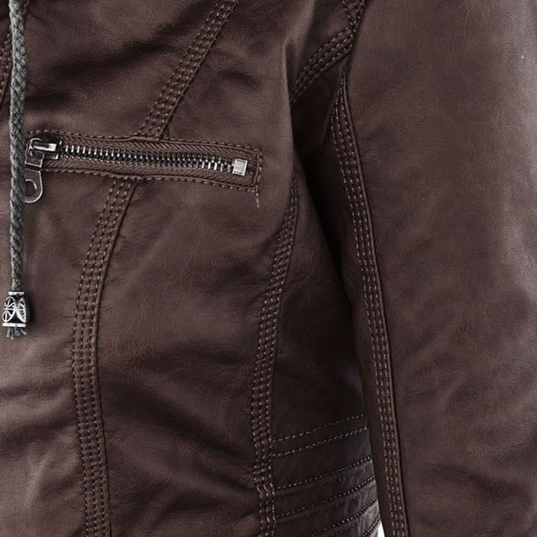 Verona Hooded Leather Jacket