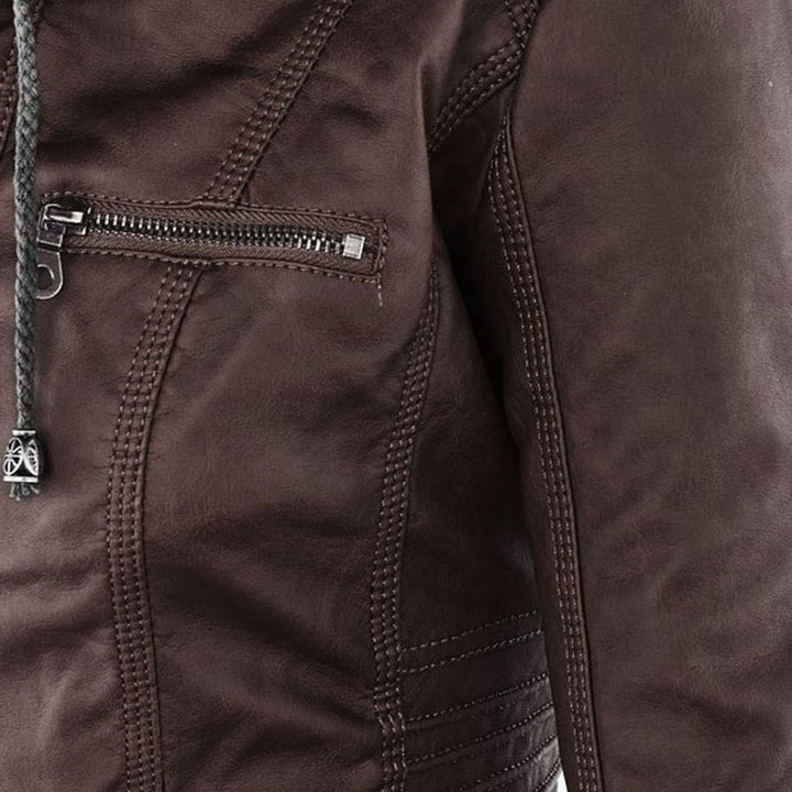 Verona Hooded Leather Jacket