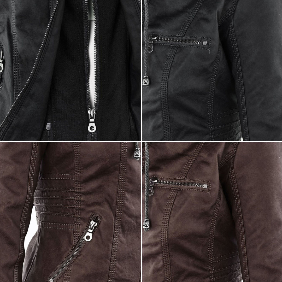Verona Hooded Leather Jacket