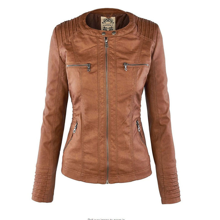 Classiqua Hooded Leather Jacket
