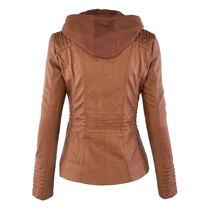 Classiqua Hooded Leather Jacket