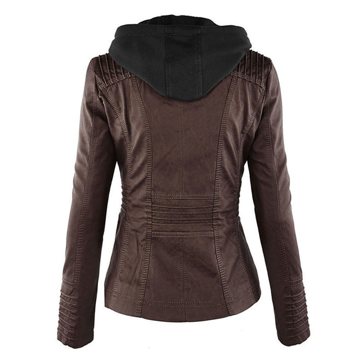 Classiqua Hooded Leather Jacket