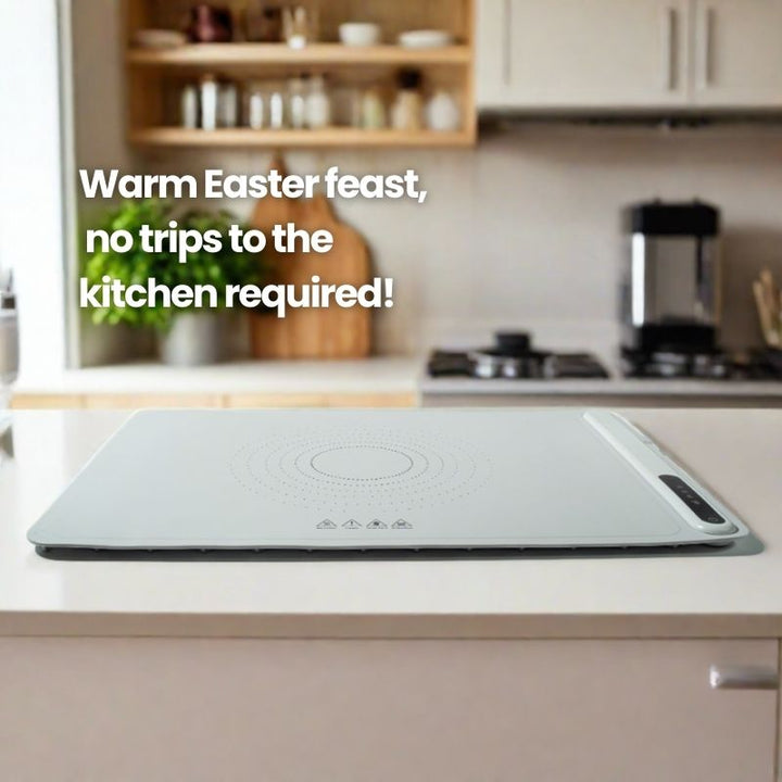 QuickHeat Foldable Table Warming Pad – 8-Setting Portable Food Warmer