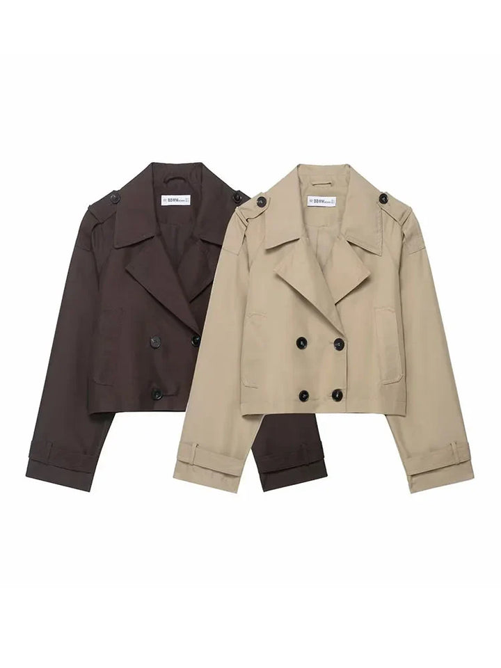 Clara Cropped Trench Coat