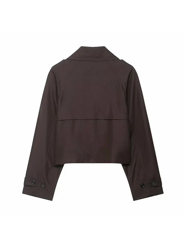 Clara Cropped Trench Coat