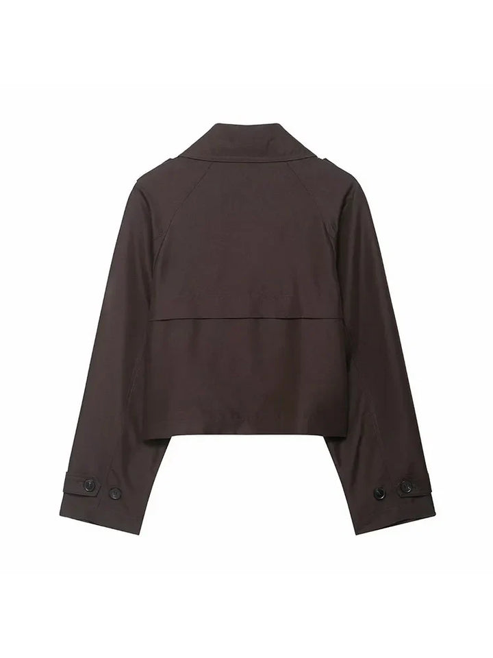 Clara Cropped Trench Coat