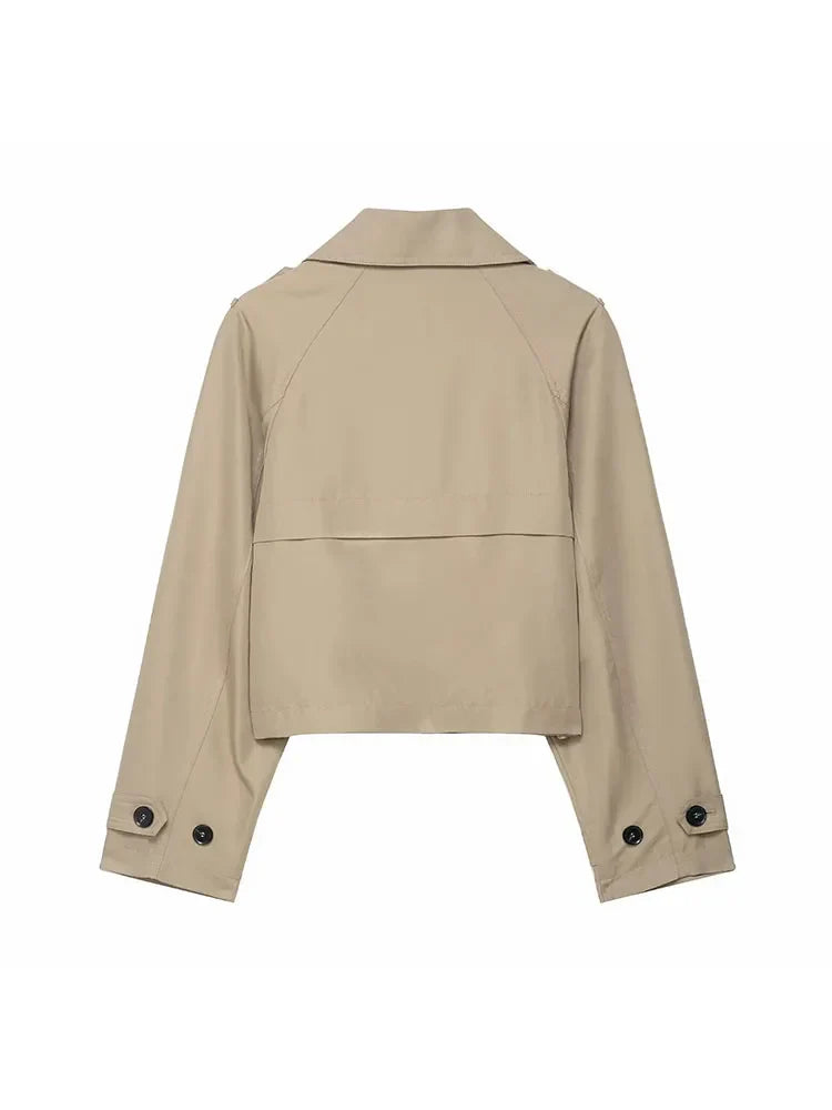 Clara Cropped Trench Coat