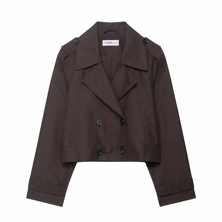 Clara Cropped Trench Coat