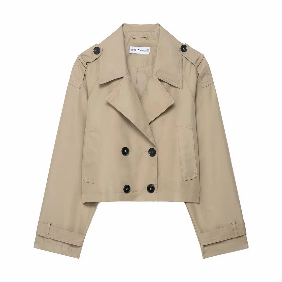 Clara Cropped Trench Coat