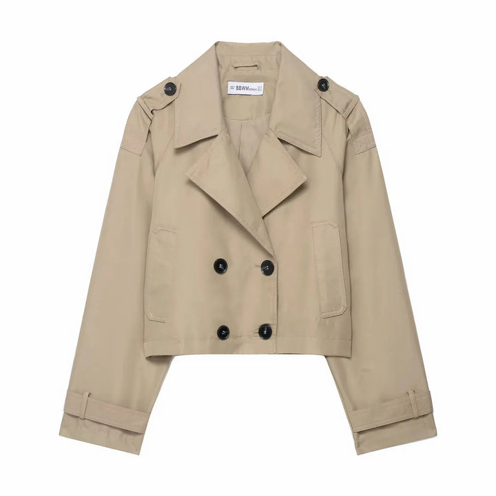 Clara Cropped Trench Coat