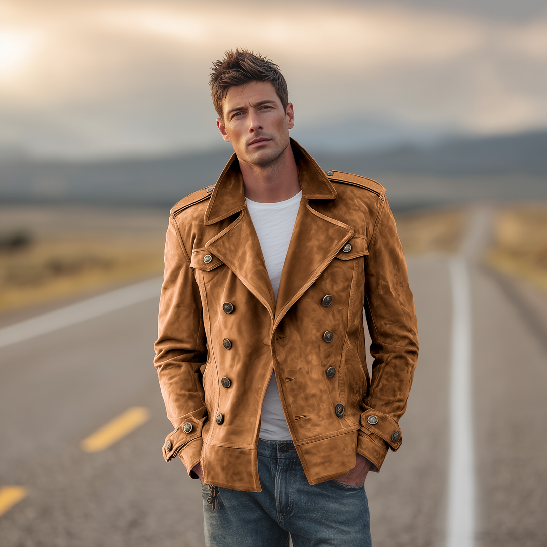 Ashbury Suede Double-Breasted Jacket