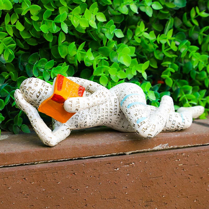Reading Woman Sculpture Bookshelf Decor