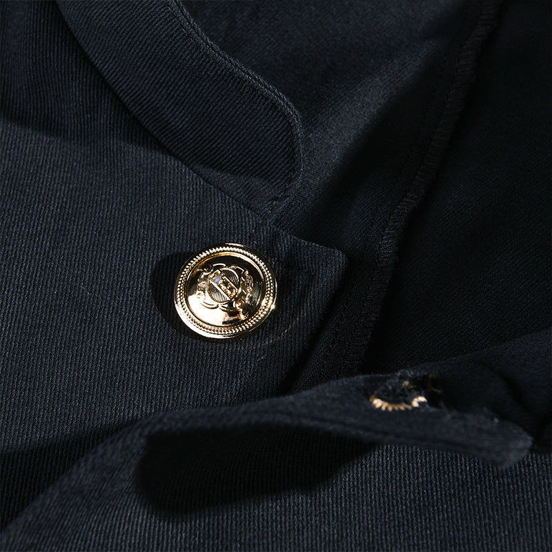 Dover Stand Collar Button Jacket