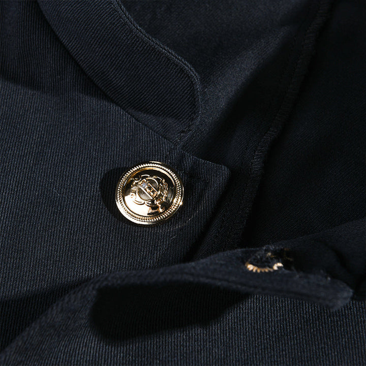 Dover Stand Collar Button Jacket