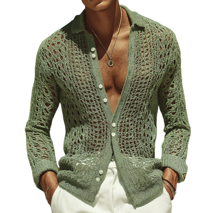 Calder Hollow Knit Long Sleeve Shirt