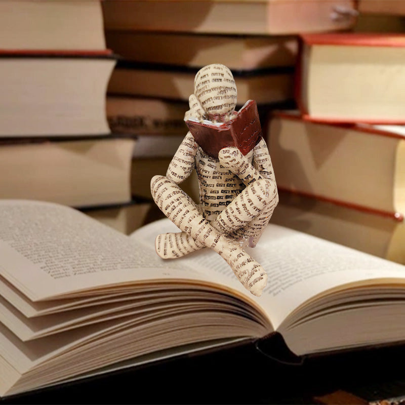 Reading Woman Sculpture Bookshelf Decor