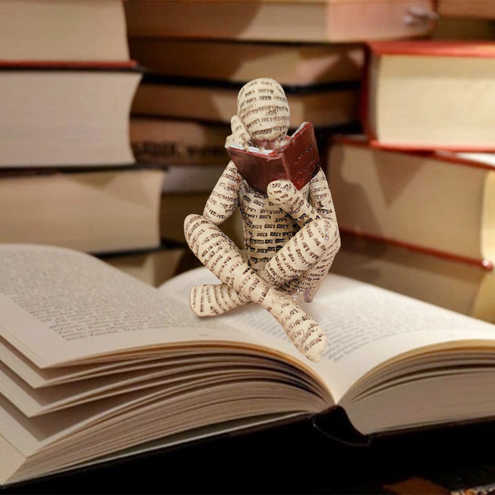Reading Woman Sculpture Bookshelf Decor