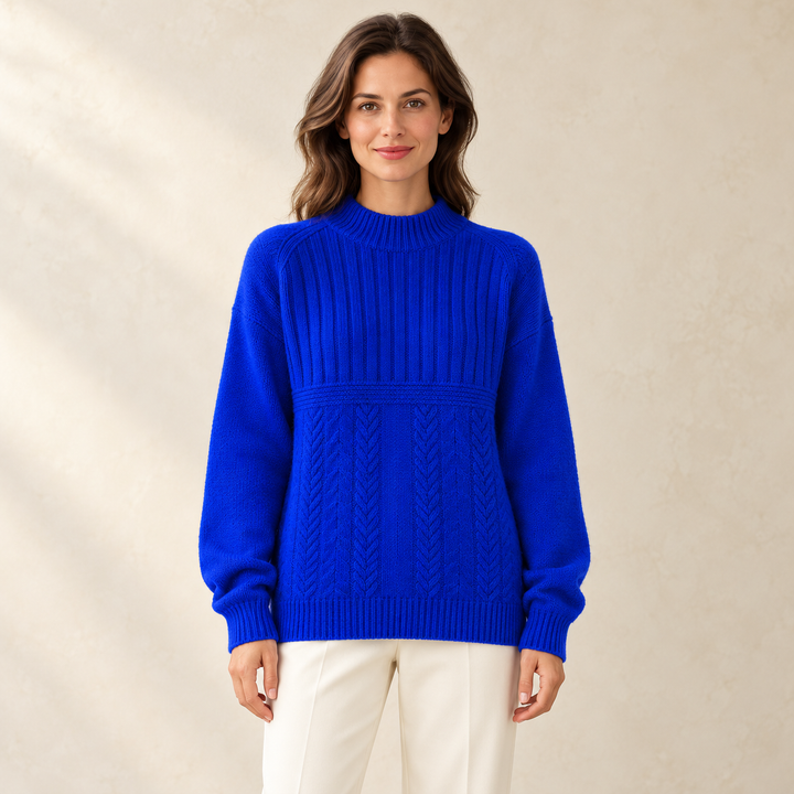 Isabelle Textured Cable-Knit Sweater