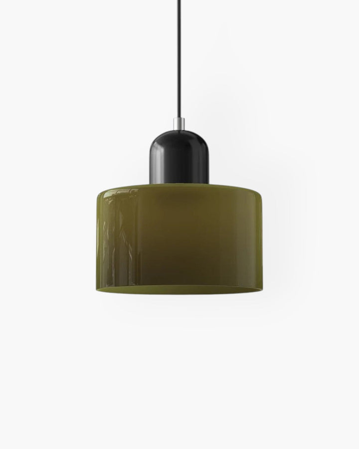 Glass Pendant Ceiling Light – Gloss Finish, Retro Dome Design