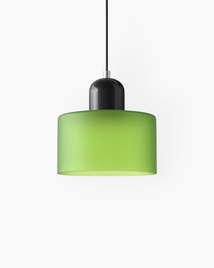 Glass Pendant Ceiling Light – Gloss Finish, Retro Dome Design