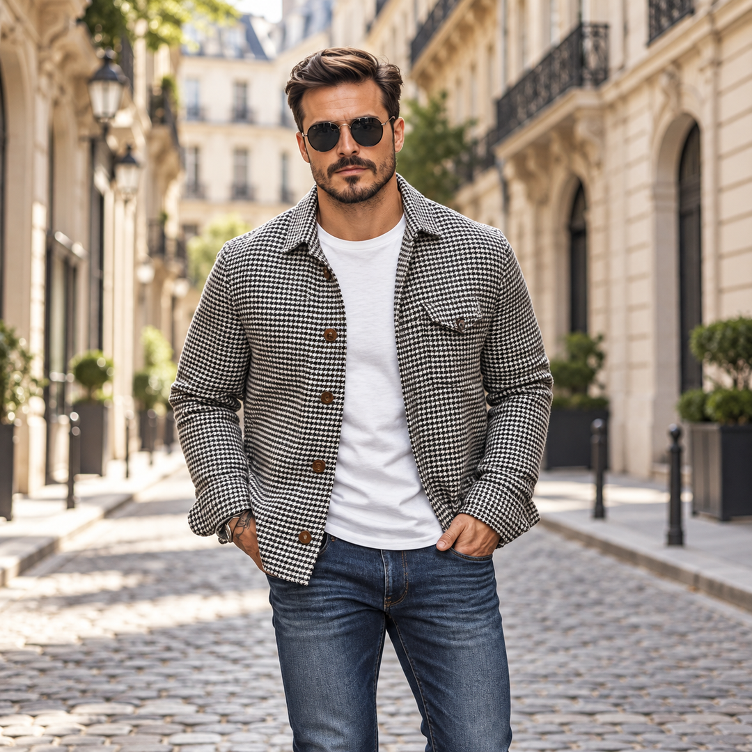 Kent Houndstooth Shirt Jacket