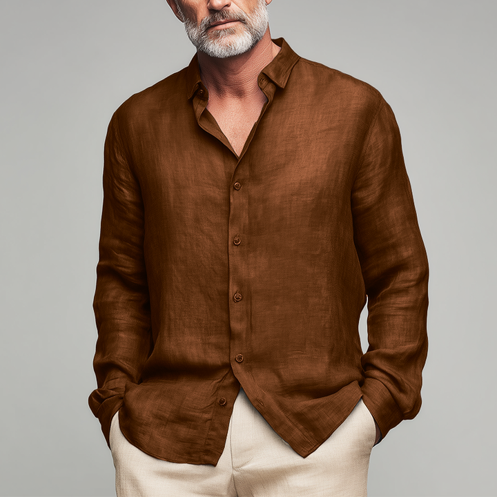 Whitfield Slub Linen Long Sleeve Shirt