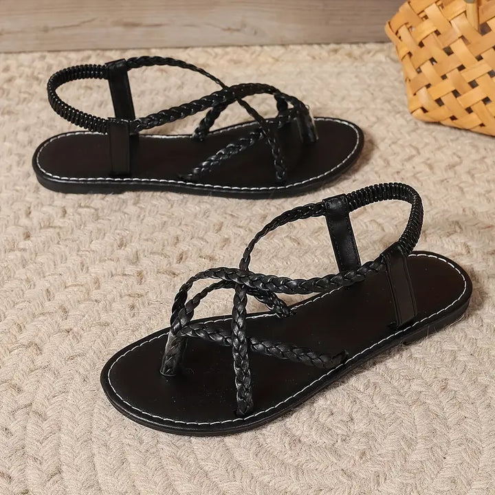 Lucera Braided Flat Sandals