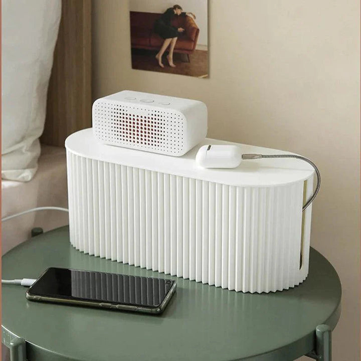 Cable Organizer Box with Lid – Desk Cord Management Solution