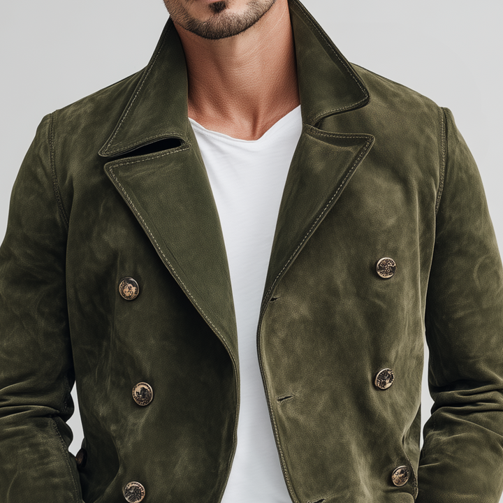 Suede Double Breasted Jacket