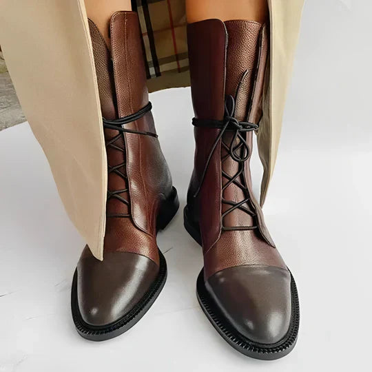 Everley Lace-Up Leather Boots