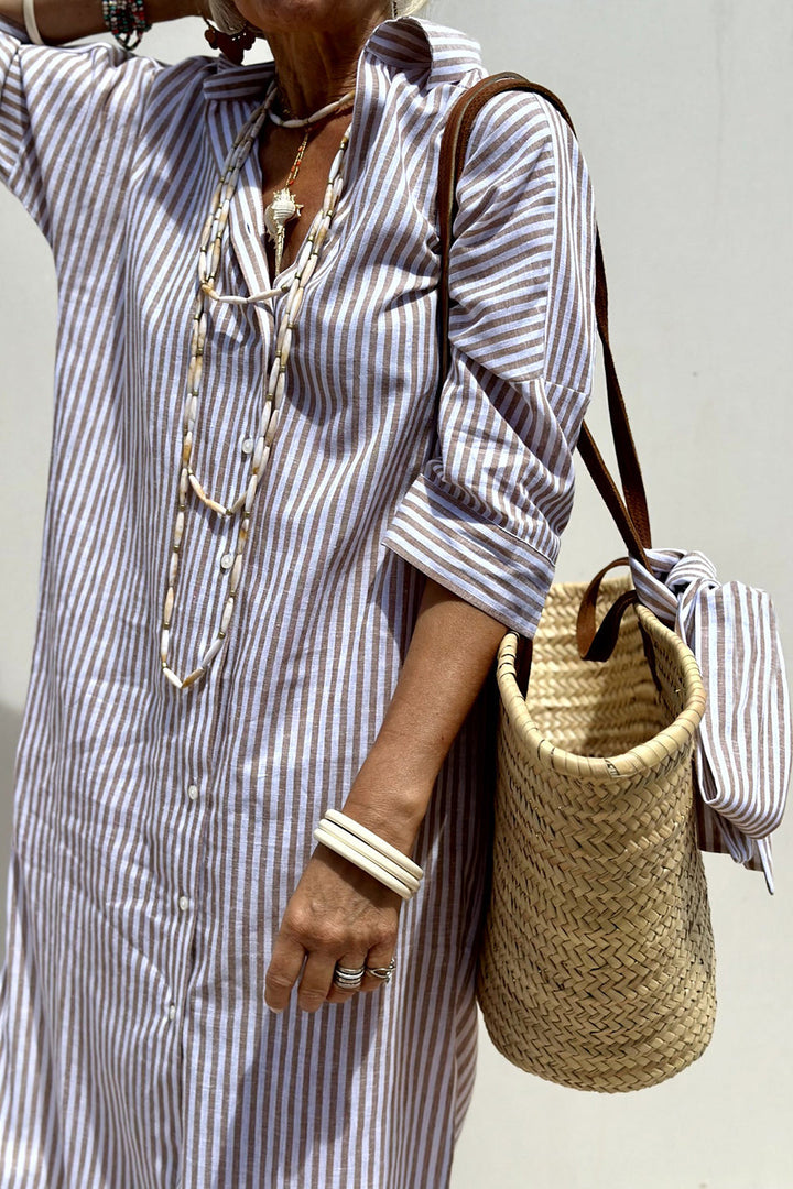 Briar Striped Shirt Dress