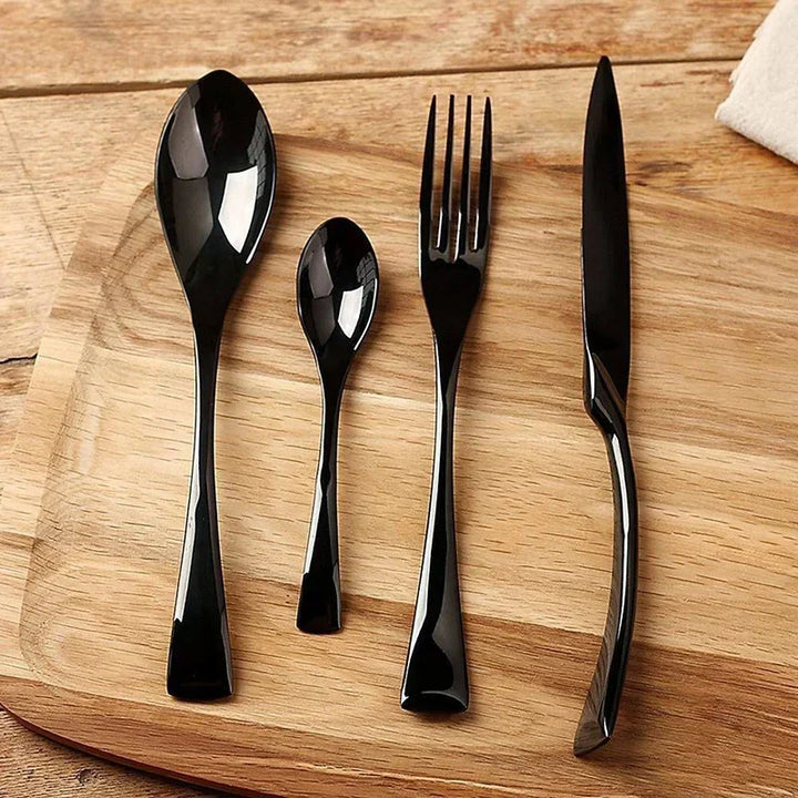 Onyxware Stainless Steel Black Cutlery Set
