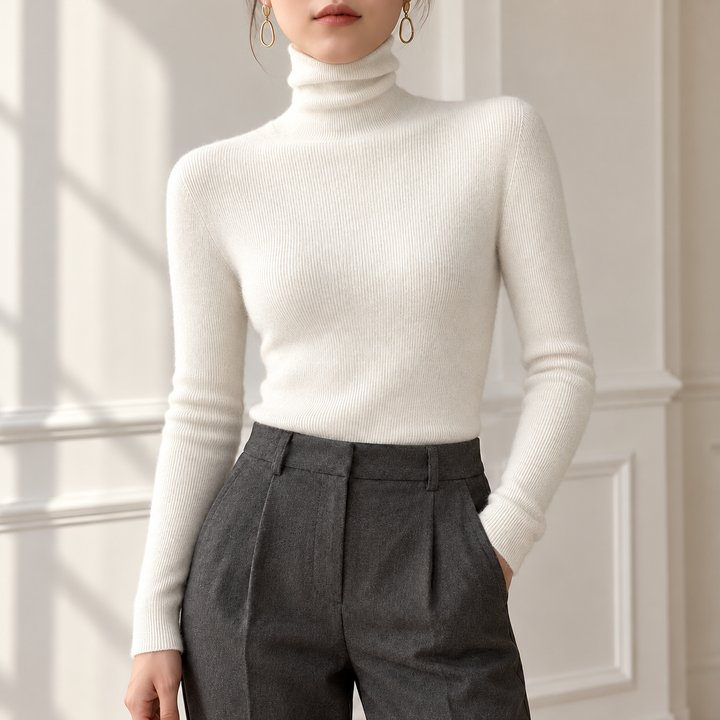 Camille Ribbed Roll-Neck Jumper
