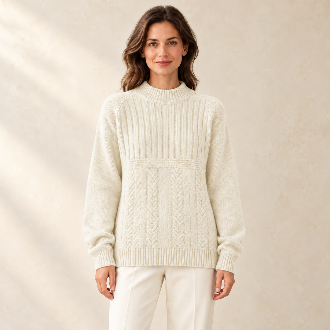 Isabelle Textured Cable-Knit Sweater