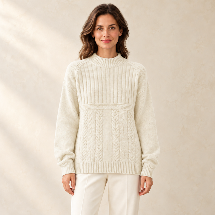 Isabelle Textured Cable-Knit Sweater