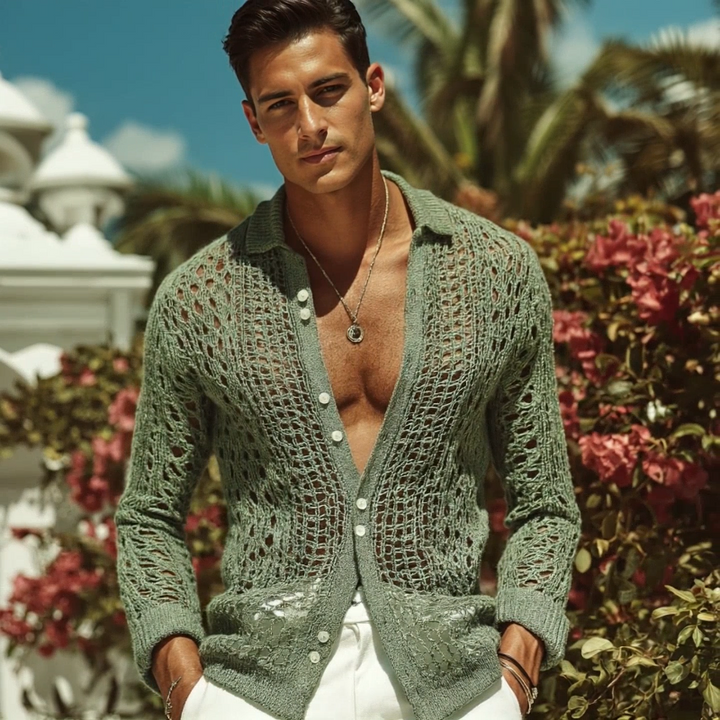 Calder Hollow Knit Long Sleeve Shirt