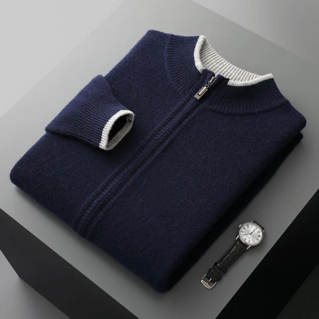 Marlow Merino Wool Zip Sweater