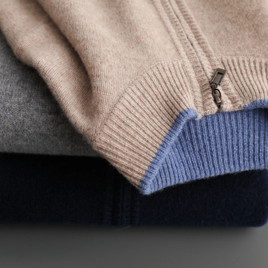 Marlow Merino Wool Zip Sweater