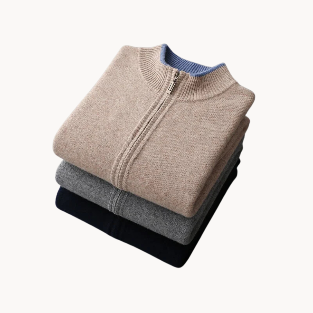 Marlow Merino Wool Zip Sweater