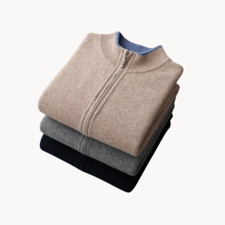 Marlow Merino Wool Zip Sweater