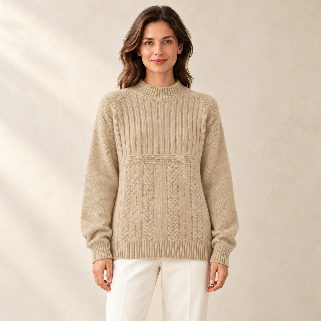 Isabelle Textured Cable-Knit Sweater