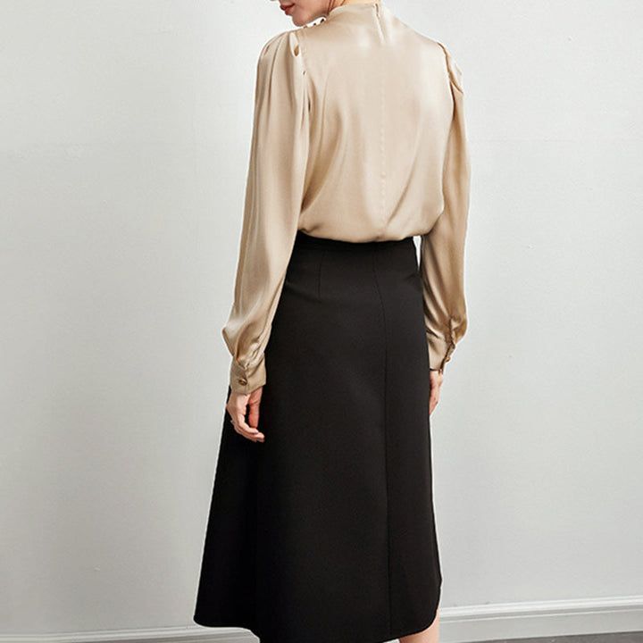 The Celeste Draped Silk Blouse